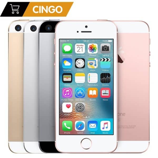 Iphone se 2gb ram 16gb/32gb/64gb/128gb rom 4.0 "desbloqueado impressão digital móvel original phonea1723 a1662 apple a9 duplo-core