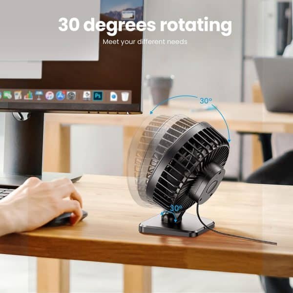 GAIATOP VENTILADOR MINI USB DESKTOP FAN PORTÁTIL, VENTILADOR DE REFRIGERÃO SILENCIOSA, AJUSTE DE 3 VELOCIDADES, ADEQUADO PARA HOME OFFICE