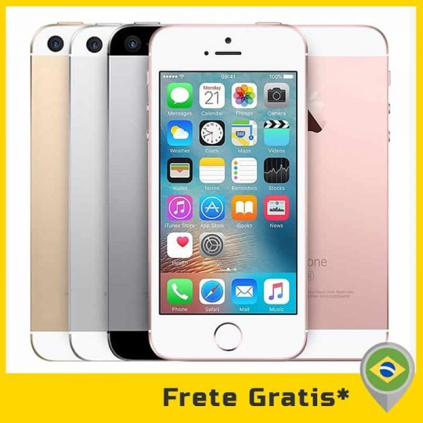 Iphone se 2gb ram 16gb/32gb/64gb/128gb rom 4.0 "desbloqueado impressão digital móvel original phonea1723 a1662 apple a9 duplo-core